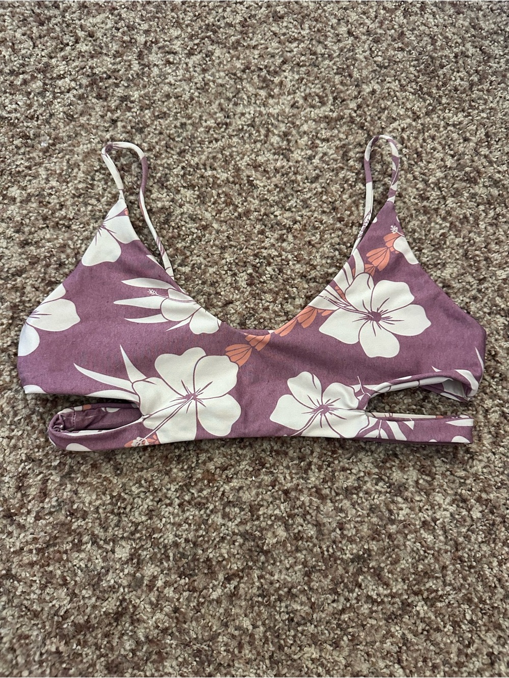 Stone Fox Swim Floral Cutout Bikini Top